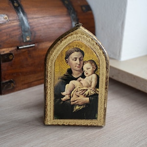 Italian gilt wood florentine wall plaque Handmade decoupage wooden wall art Rococo renaissance style