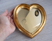 Florentine mirror Gold heart mirror Vintage accent wall decor