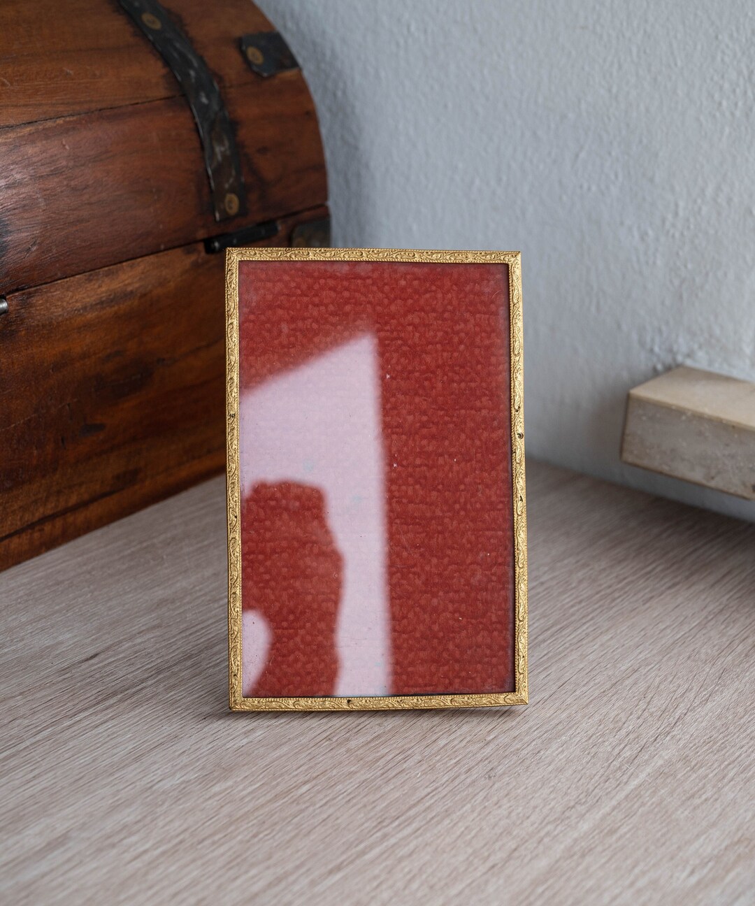 Vintage Tabletop Photo Frame or Wall Frame Brass Ornate Simple Etsy