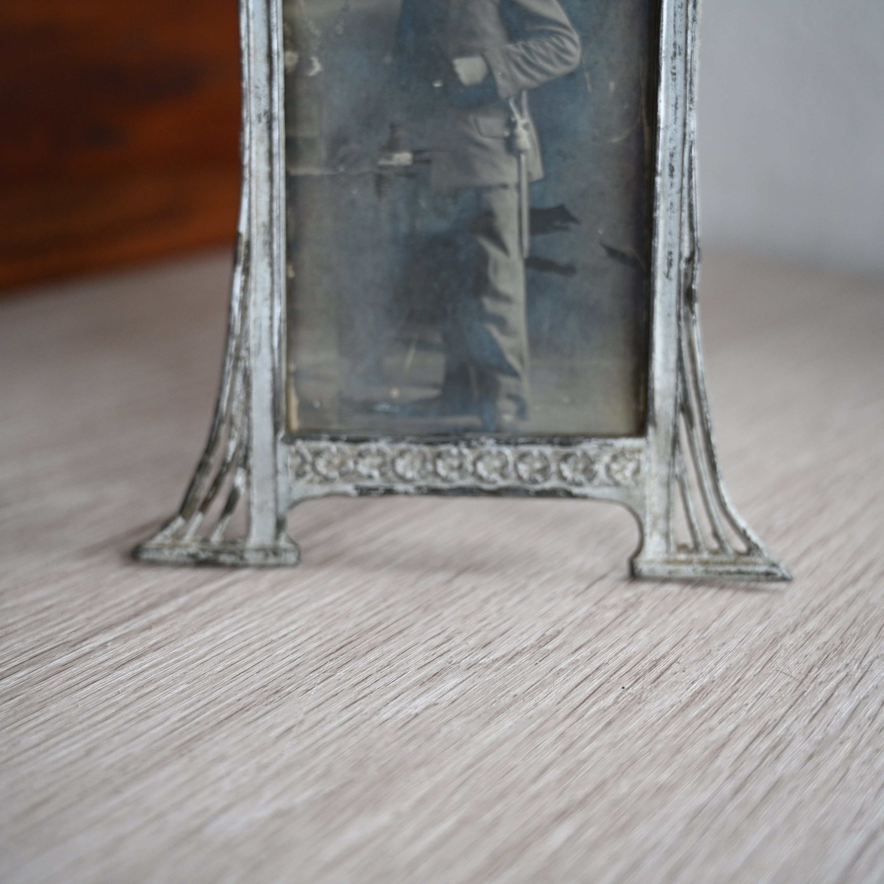 Antique Copper Picture Frame Art Nouveau Metal Photo Frame Etsy