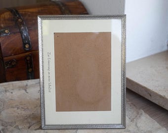 Vintage Silver Textured Picture Frame, Scandinavian Minimalist Wall Decor (5x7)