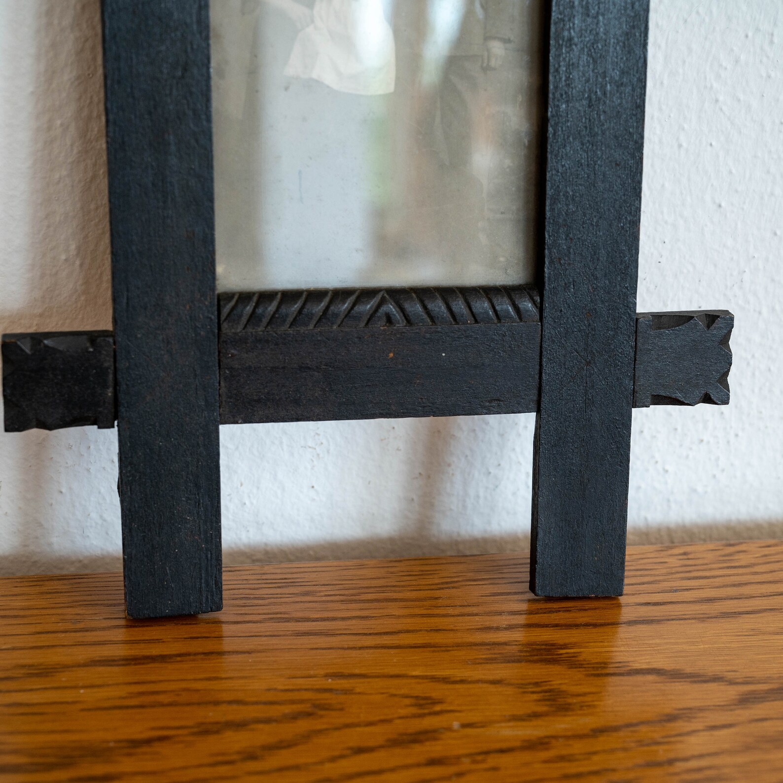 Antique Criss Cross Frame Carved Wood Frame Tramp Art Decor Etsy