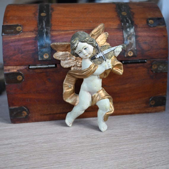 Etsy Ornament - Figurine Hanging Vintage Putti Cherub Wall Italy