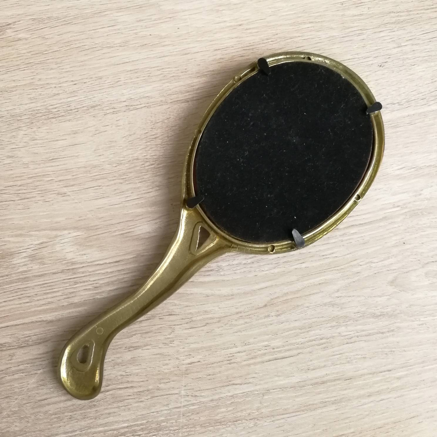 Art Nouveau Hand Mirror With Handle Ornate Brass Handheld Etsy