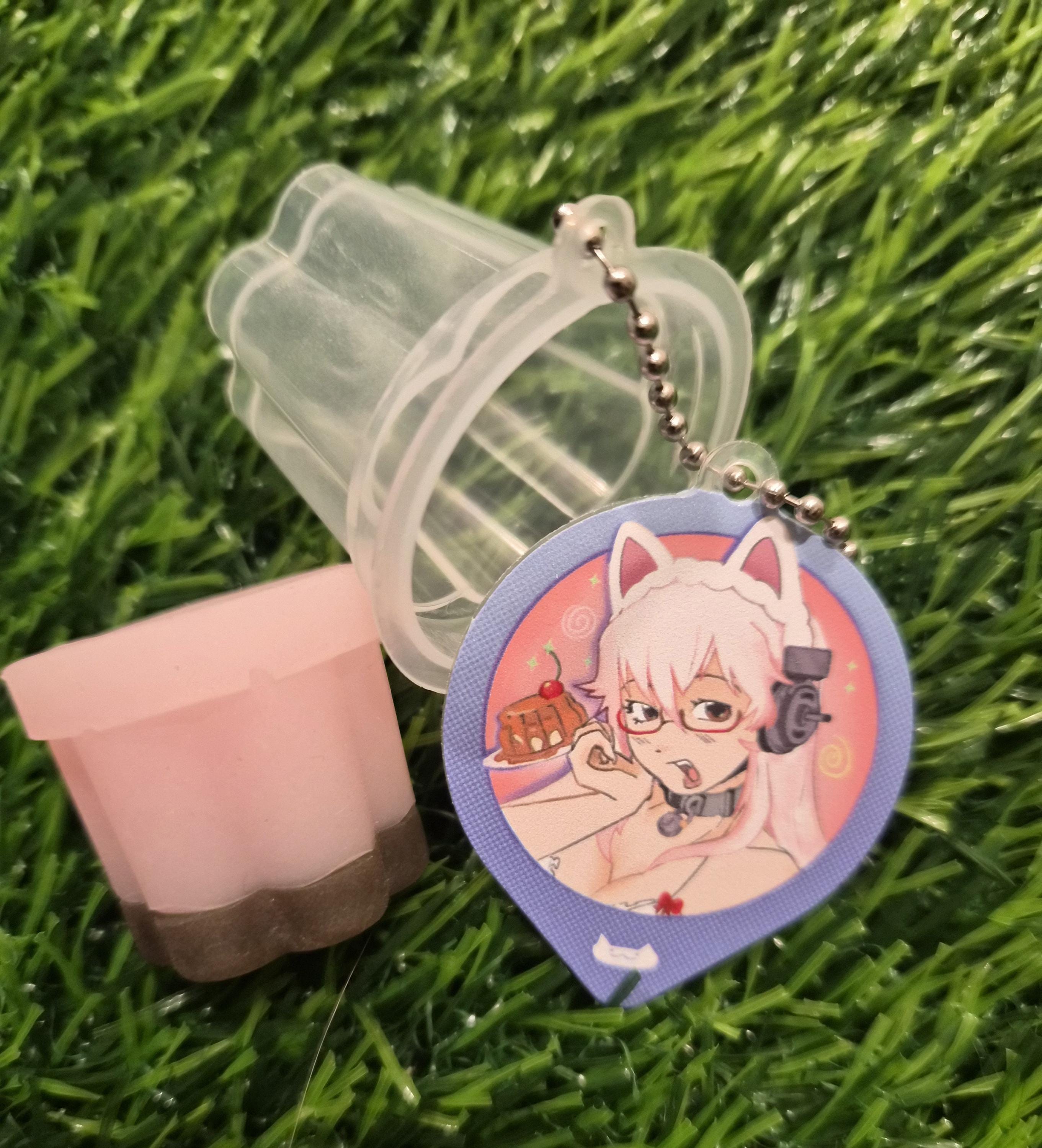 Super Sonico Kitty Pudding Cup Keychain - Etsy