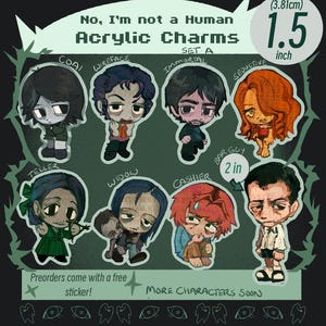 PREORDER No, I&#39;m not a Human 1.5 In Acrylic Charm