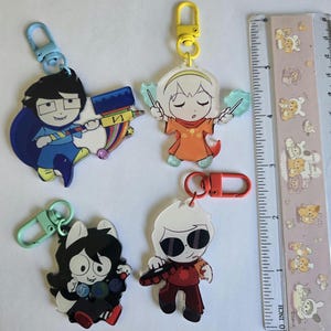 Homestuck Beta Kids John Egbert, Jade Harley, Dave Strider, Rose Lalonde 2 in charms