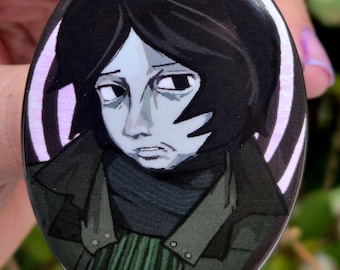 No I'm Not a Human Coat Guy 4in Button