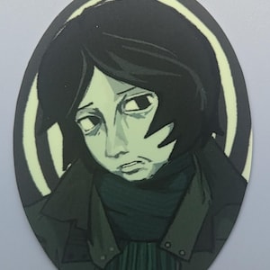 No I&#39;m Not a Human Coat Guy 3in Glow Sticker