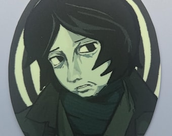 No I'm Not a Human Coat Guy 3in Glow Sticker