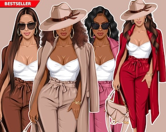 black girl clipart, fashion clipart girl,girl boss clipart,fashion black girl clipart,boss lady clipart, black woman clipart,girl boss png