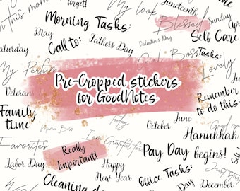 Pre cropped digital stickers for GoodNotes, calendar stickers, Clip art, GoodNotes planner stickers, Monthly Digital Stickers,Zinnia journal