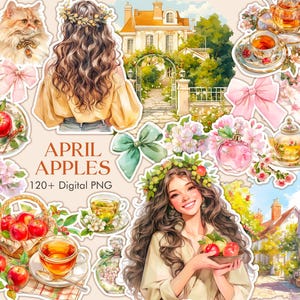 Aquarell Glam-Planer, Morgen Routine Clipart, Self Care Clipart, Digitaler Aufkleber, Pink Clipart, Kaffee Clipart PNG, Kokette Clipart PNG