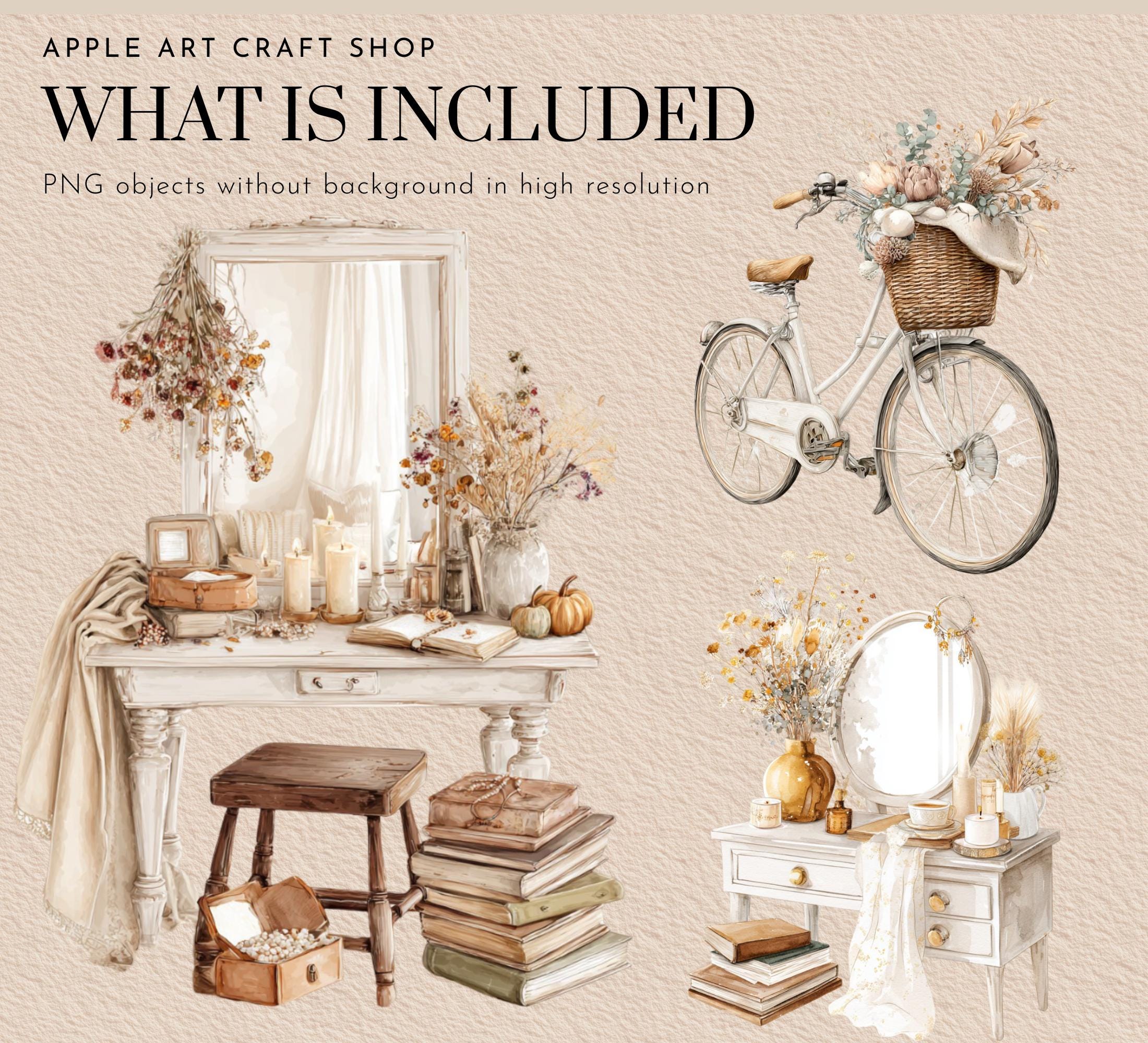 Watercolor Fall Clipart Bundle, Cozy Autumn PNG (digital Download) - Etsy