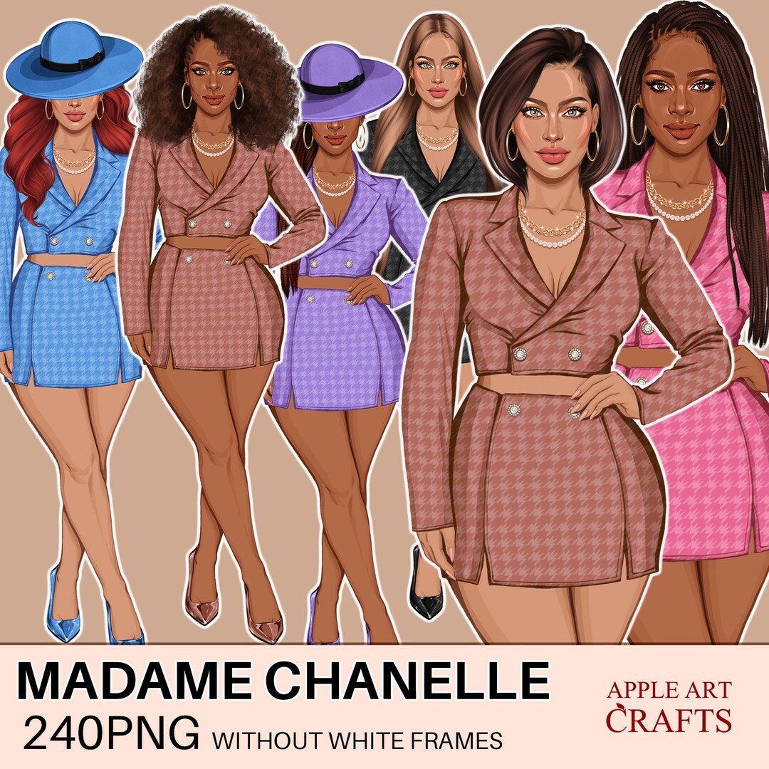 Fashion Clipart Girlblack Girl Clipartblack Woman - Etsy