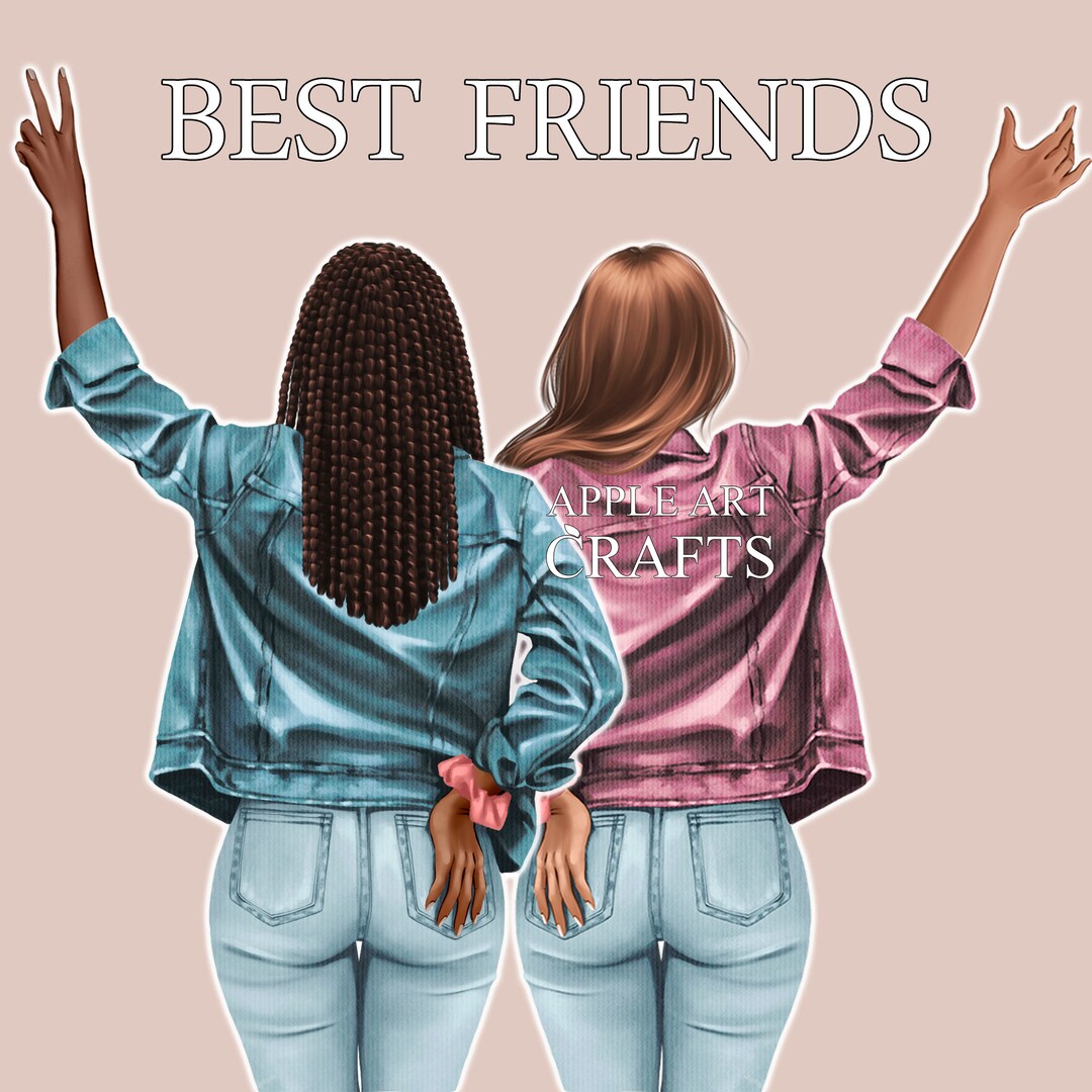 Best Friends Clipartbff Clipart Soul Sisters Clipart Custom - Etsy