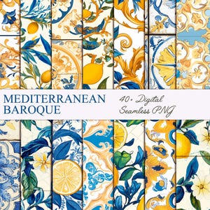 Aquarel citroen clipart, mediterrane tegel naadloze patroon, Santorini clipart, Italië clipart, citroenkrans, blauw witte tegel naadloos, naadloze patroon png PNGEgg