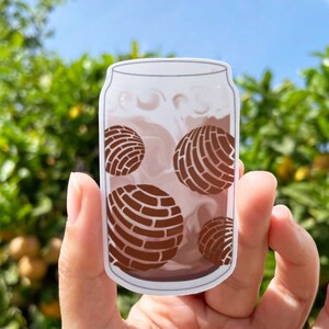 Concha Cup Stickers | Iced Coffee Stickers | Printed Sticker | Pan Dulce | Cafecito