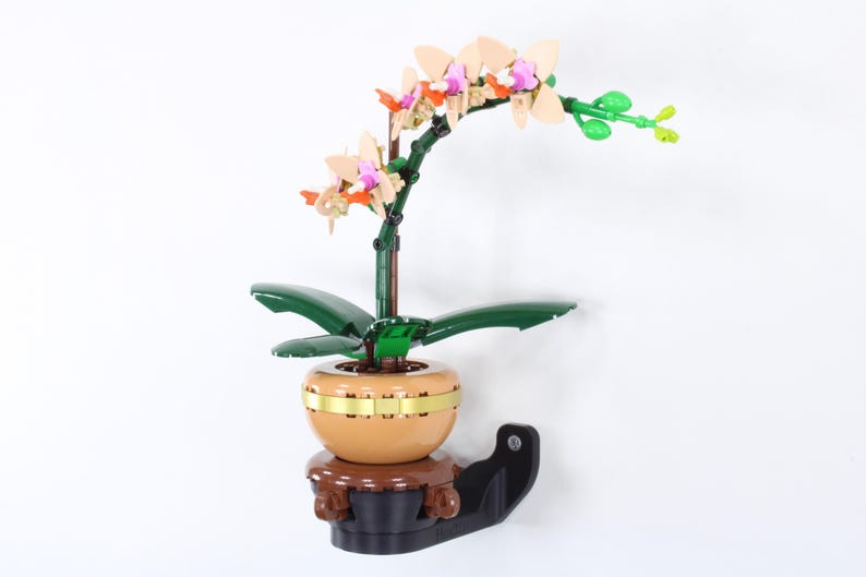 Rotating Wall Mount for LEGO® Botanicals 10343 Mini Orchid