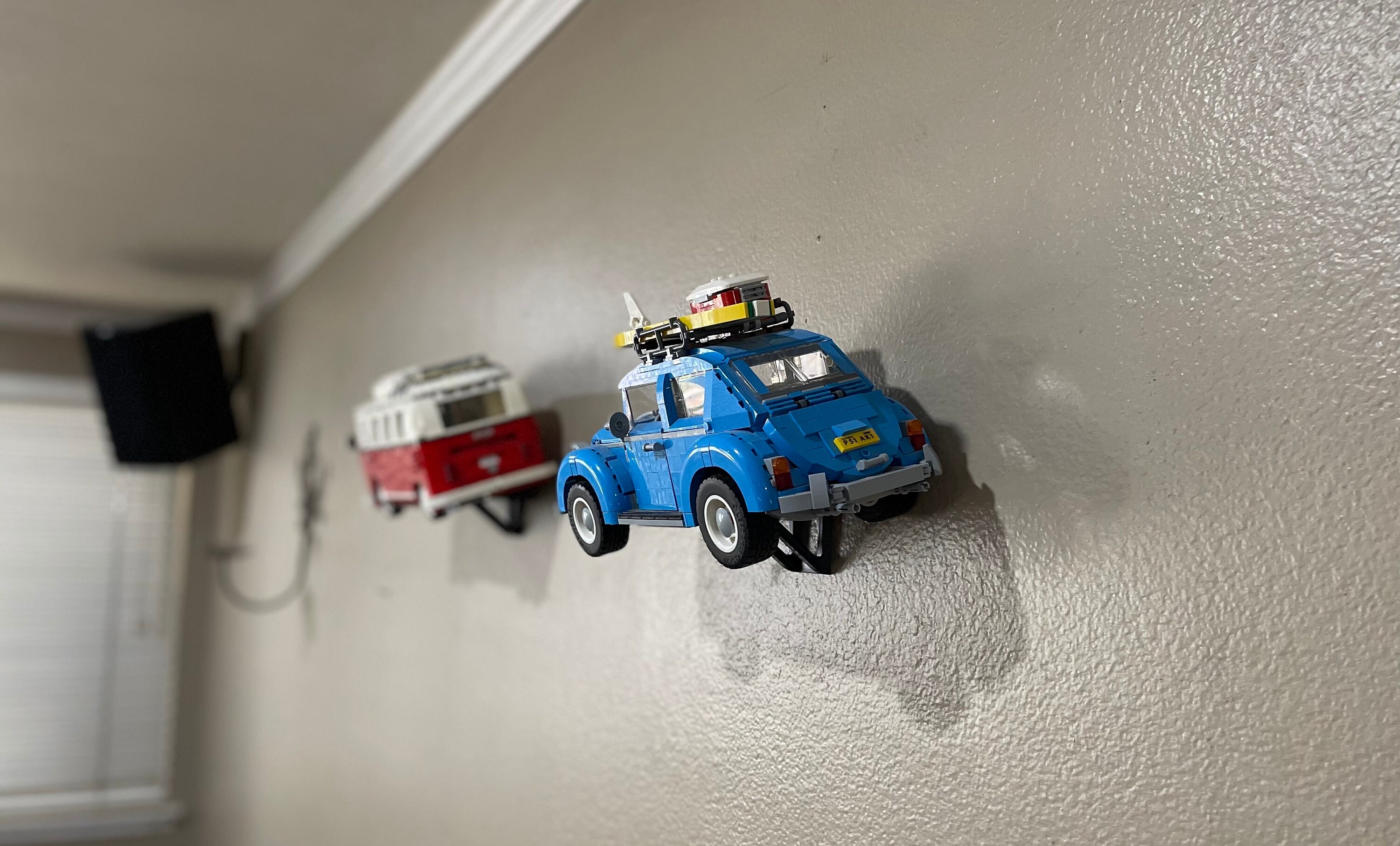 Byblomst Øjeblik egetræ Wall Mount for LEGO® Creator 10252 Volkswagen Beetle - Etsy