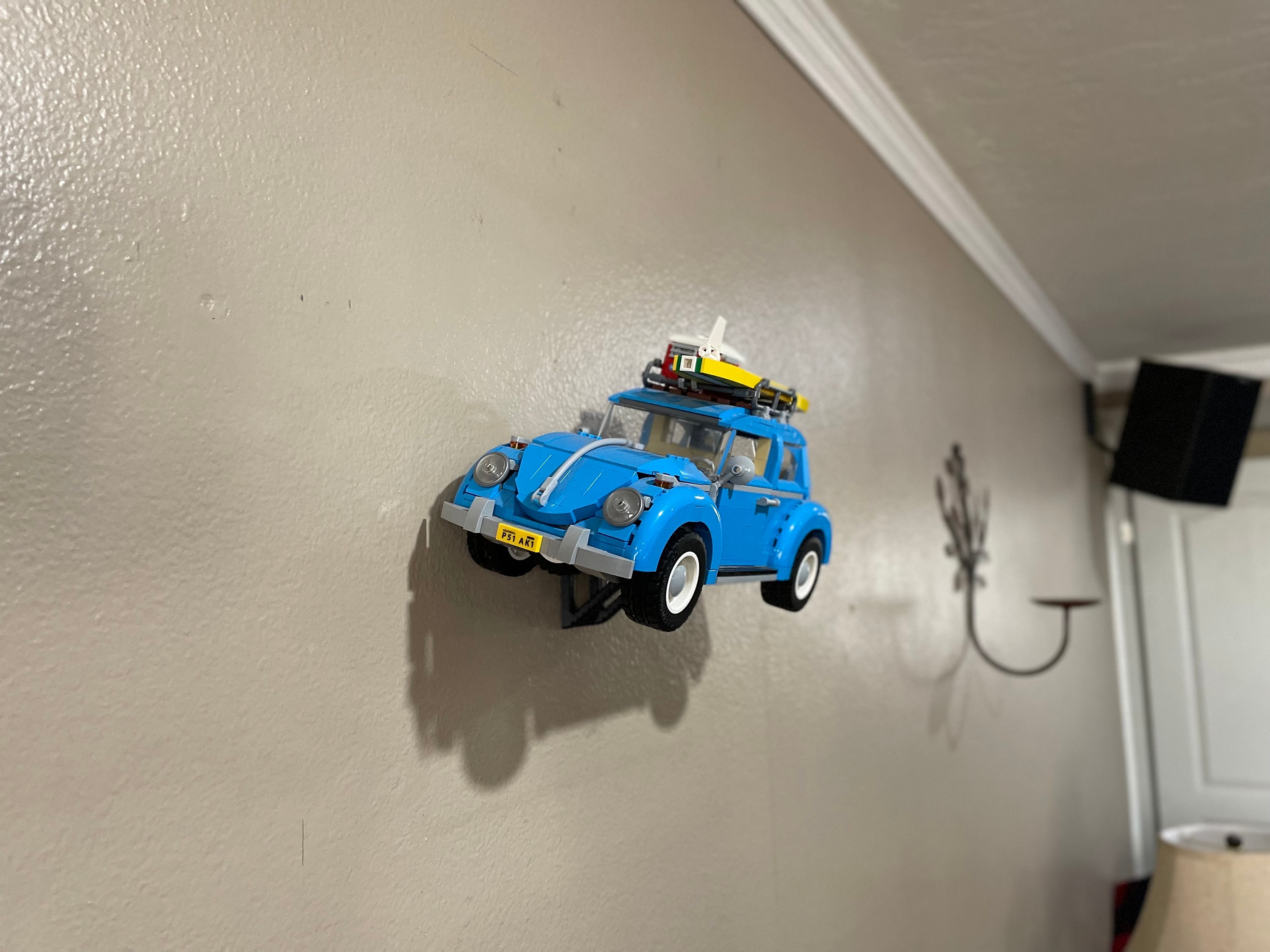 Byblomst Øjeblik egetræ Wall Mount for LEGO® Creator 10252 Volkswagen Beetle - Etsy