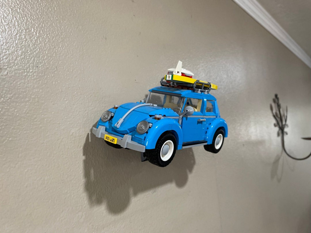 Volkswagen Beetle Lego Lego Blue Volkswagen Wall Mount For LEGO