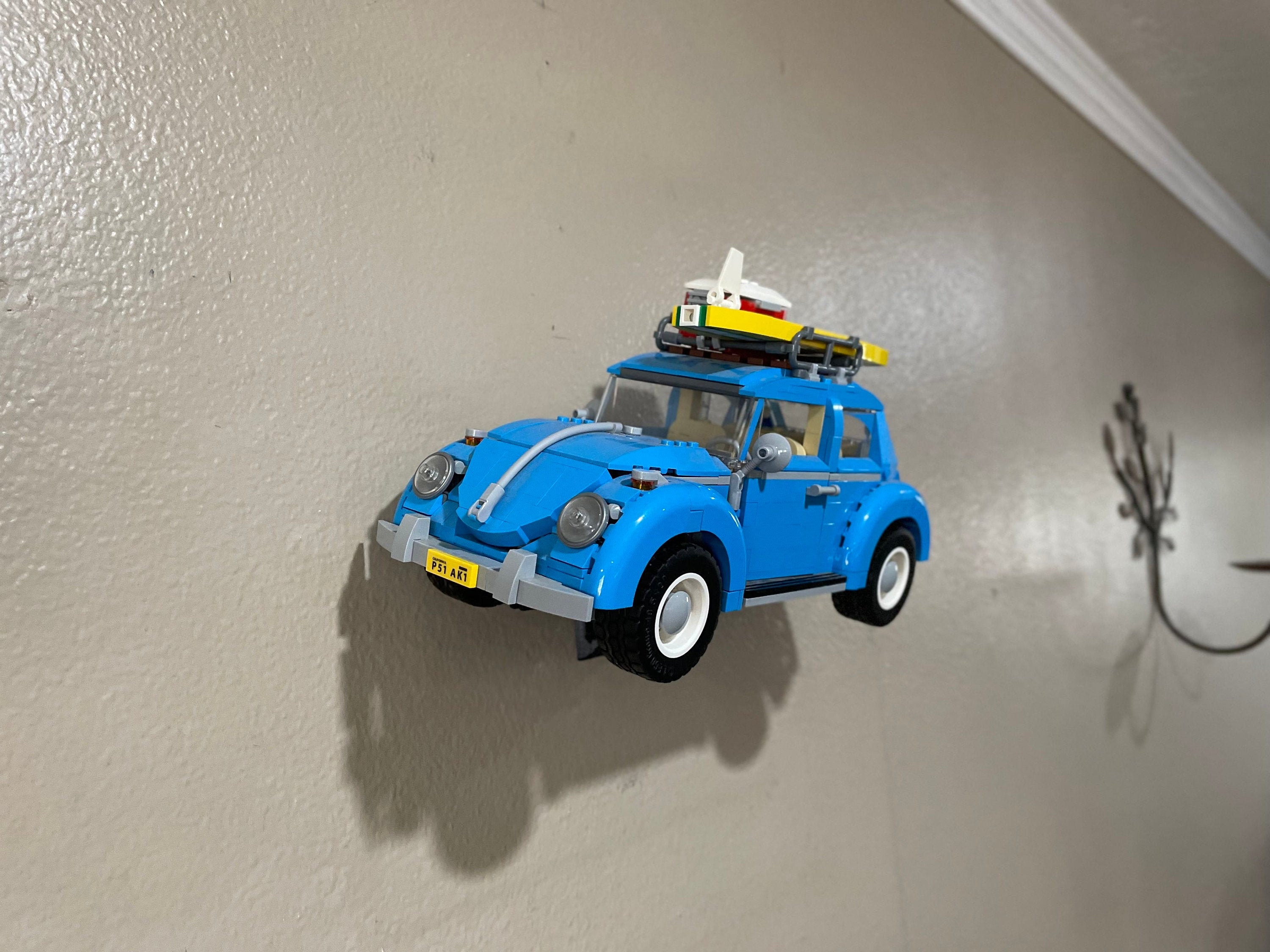 Byblomst Øjeblik egetræ Wall Mount for LEGO® Creator 10252 Volkswagen Beetle - Etsy