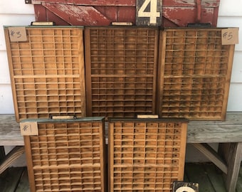 Hamilton Printers Drawer Ludlow Wooden Typeset American Type Founders Company Wood Letterpress YOUR CHOICE Meade