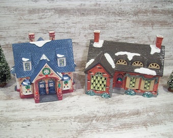 Dept 56 Cedar Stonehurst House OR Double Bungalow Original Snow Village Department 56 Christmas