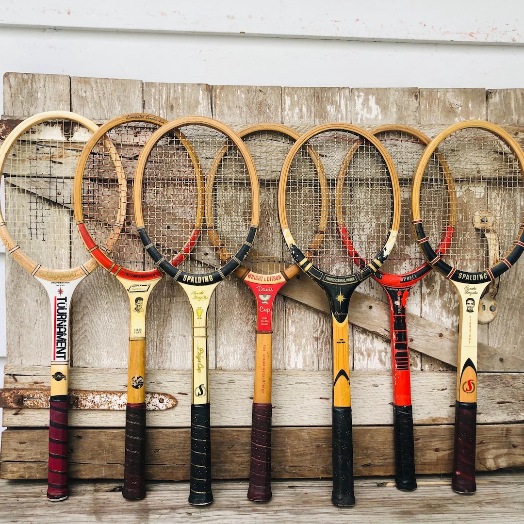 Wood Tennis Racket Spalding Pancho Gonzales Wright and Ditson Davis Cup ...