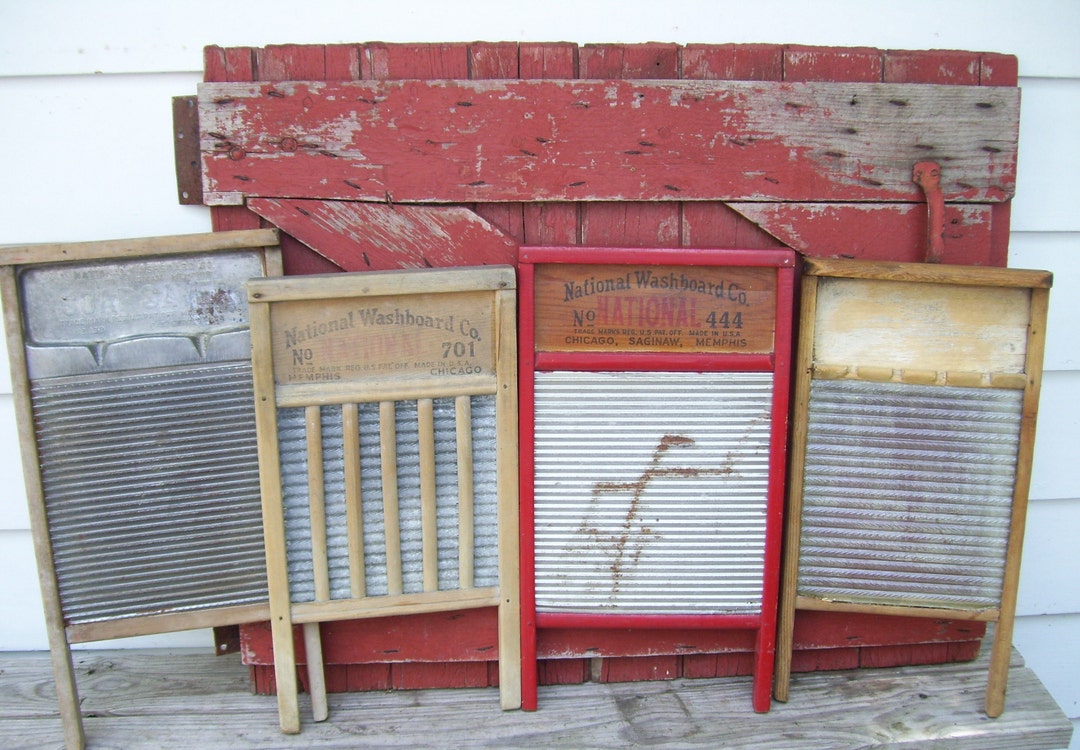 National Washboard Co OR Soap Saver Wash Board Wood Laundry Room the