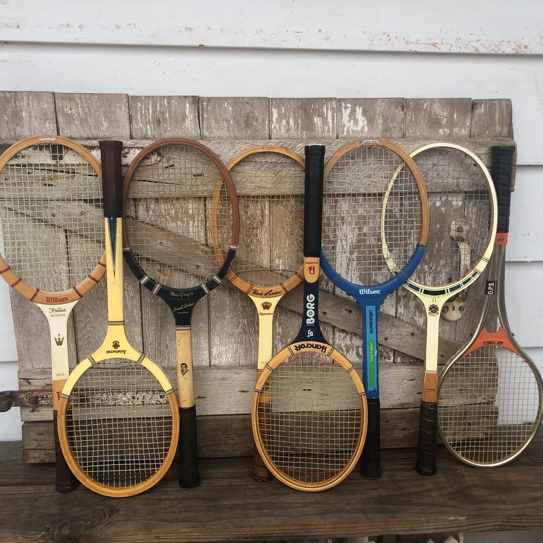 Wood Tennis Racket Wilson Tony Trabert Davis TAD Rod Laver Chemold ...