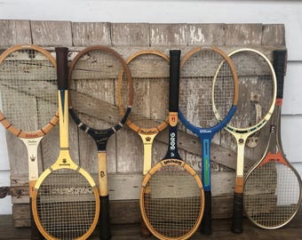 Vintage TAD Davis Imperial Wooden Tennis Racquet, Eclectic Decor