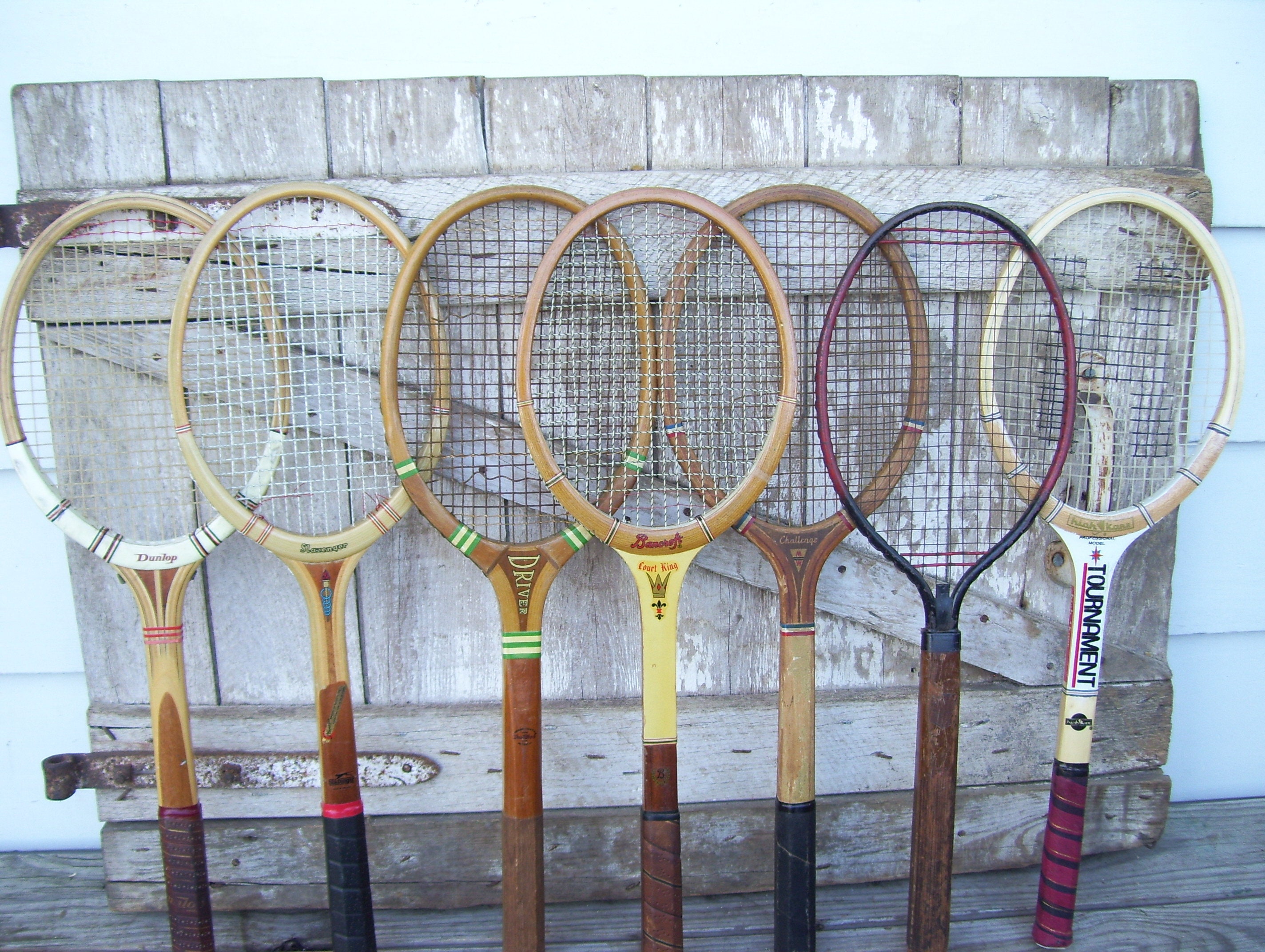 Raquette de tennis en bois Bancroft Antique Dayton Narragansett Machine Co  Dunlop Slazenger Raquette de tennis en bois de sport G -  Canada