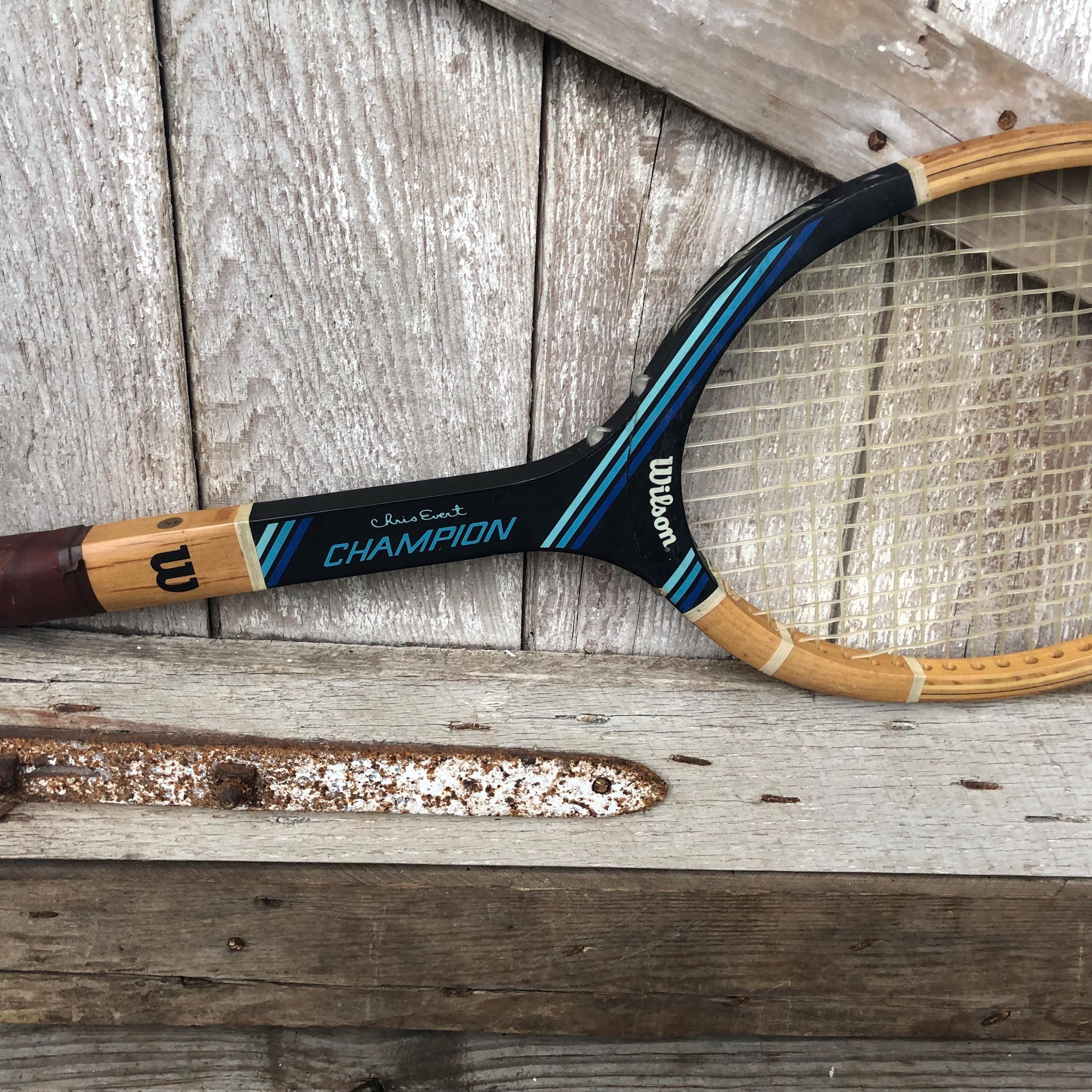 Witwics Racket Wood Tennis Racket Wilson Chris Evert Billie Jean King Wimbledon ...