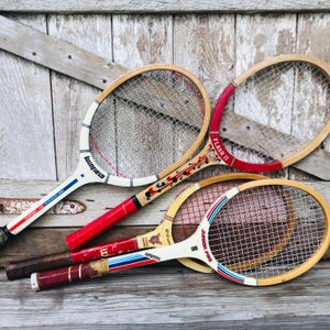 Wood Tennis Racket Wilson Chris Evert Billie Jean King Regent Champ ...