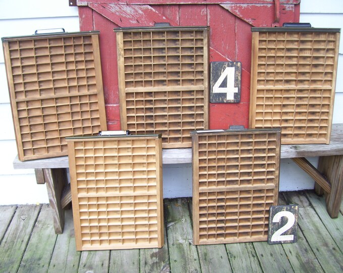 Vintage Printers Drawer / Typeset Tray / Letterpress Drawer / Etsy