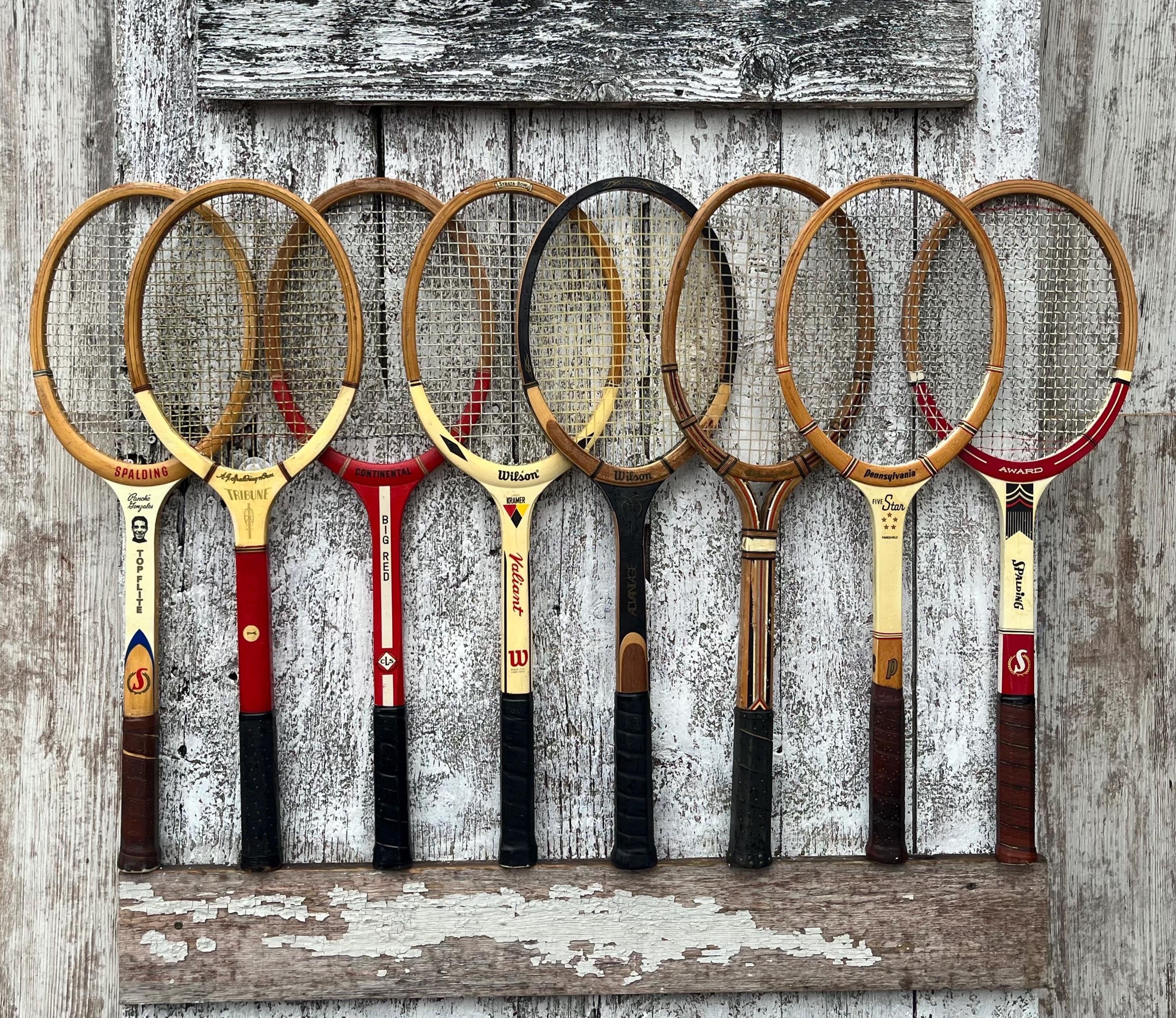 Vintage Tennis Racket Initial - Etsy