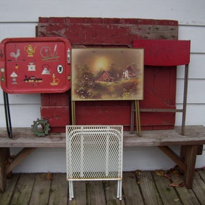 Bamboo tv trays with stand deals