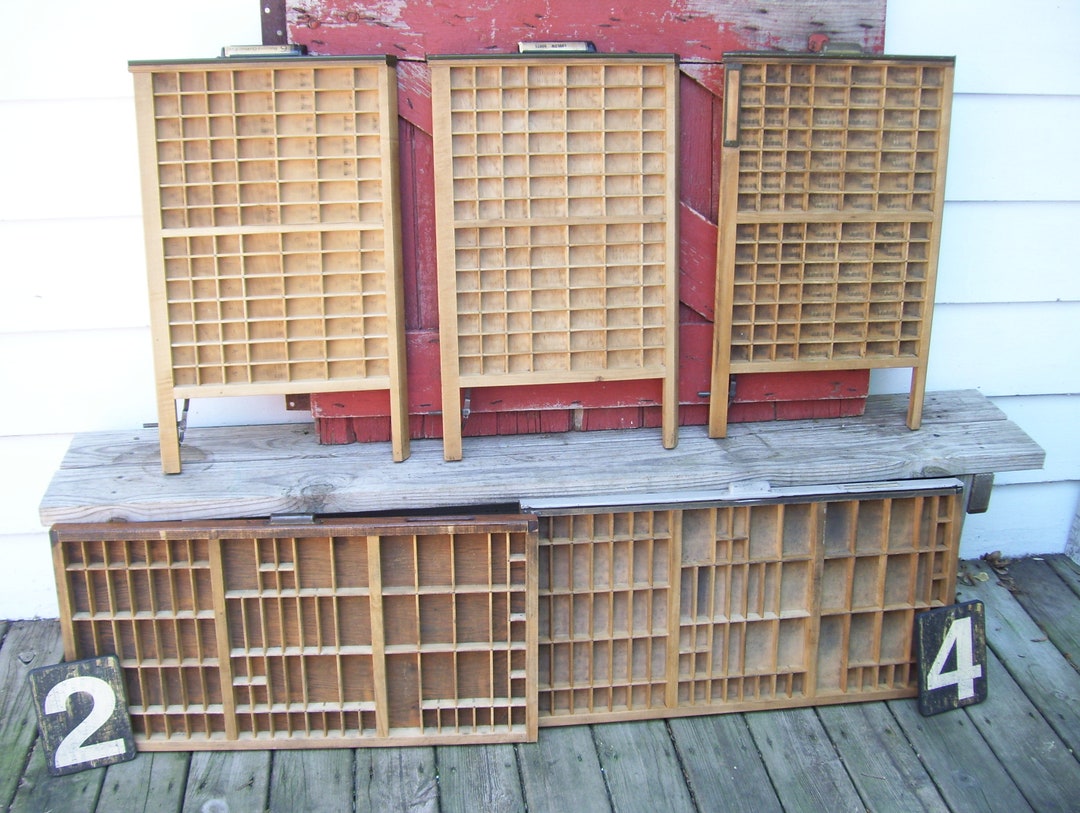 Hamilton Printers Drawer Ludlow Wooden Typeset American Type Founders