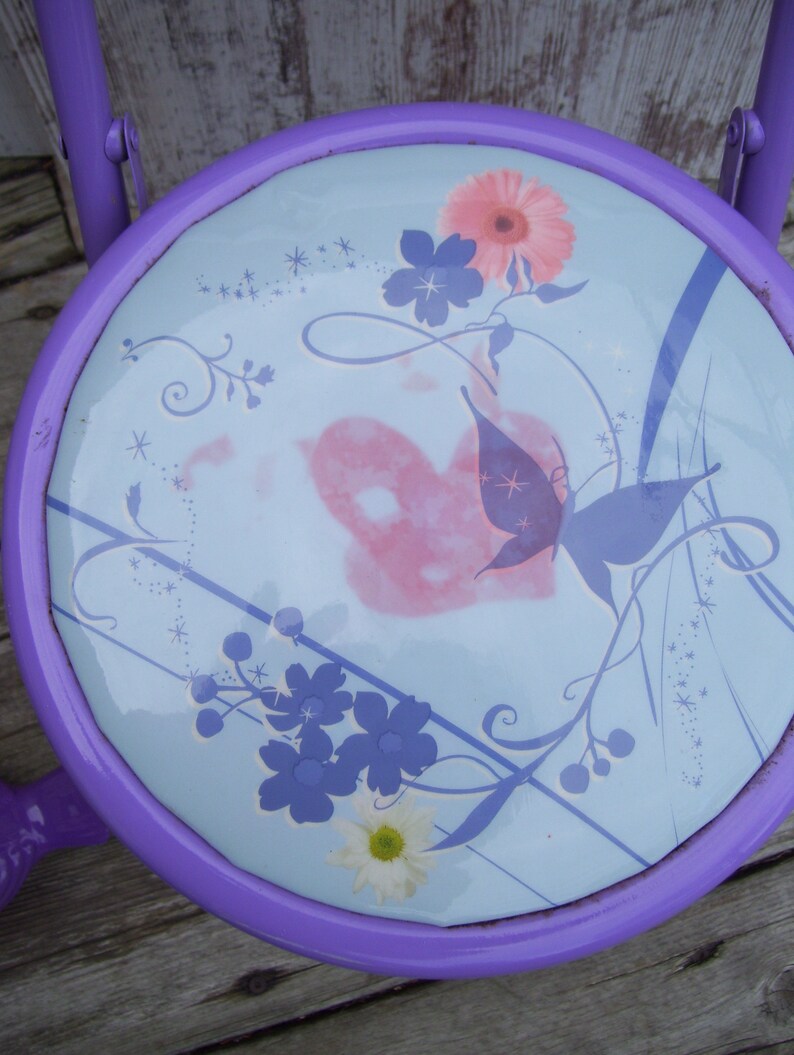 Disney Folding Table Chair Set Metal Legs Fairies Tinker Bell Etsy