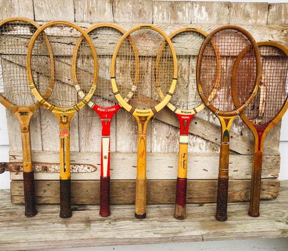 Wood Tennis Racket Wright And Ditson The Bat Title Cup Tony Trabert Turnier Klasse Wooden Tennis Racquet Sports X