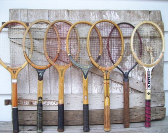 Vintage TAD Davis Imperial Wooden Tennis Racquet, Eclectic Decor