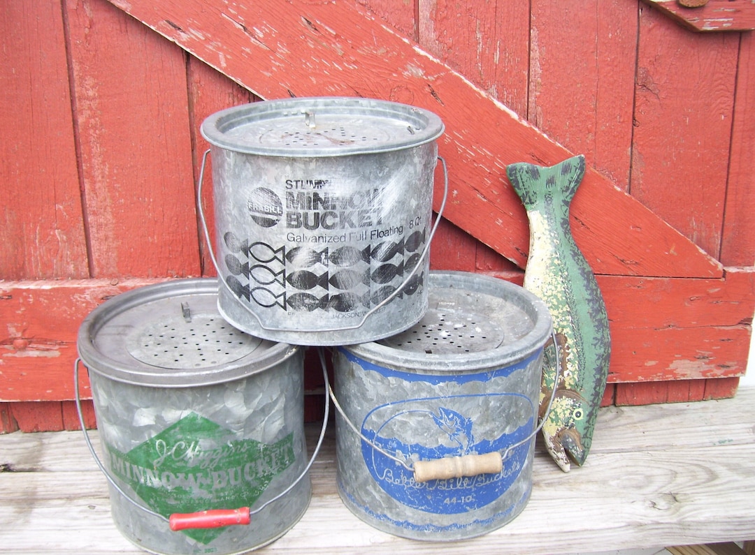 Vintage Minnow Bucket Frabill Stumpy Min O Life Mit Shel Better Bilt