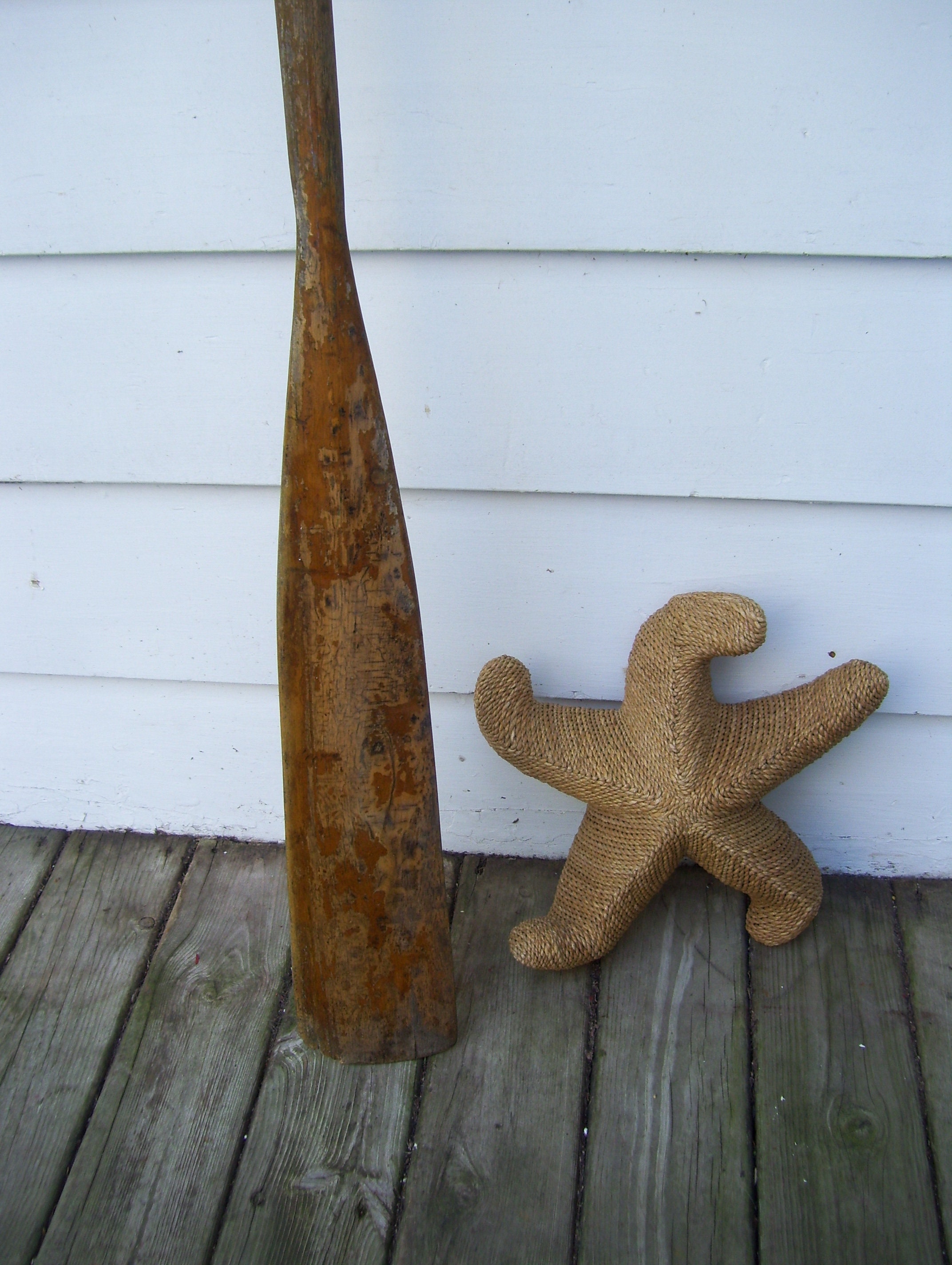 Rame De Bateau En Bois – Navigation Ancienne – Objet Vintage Décoratif
