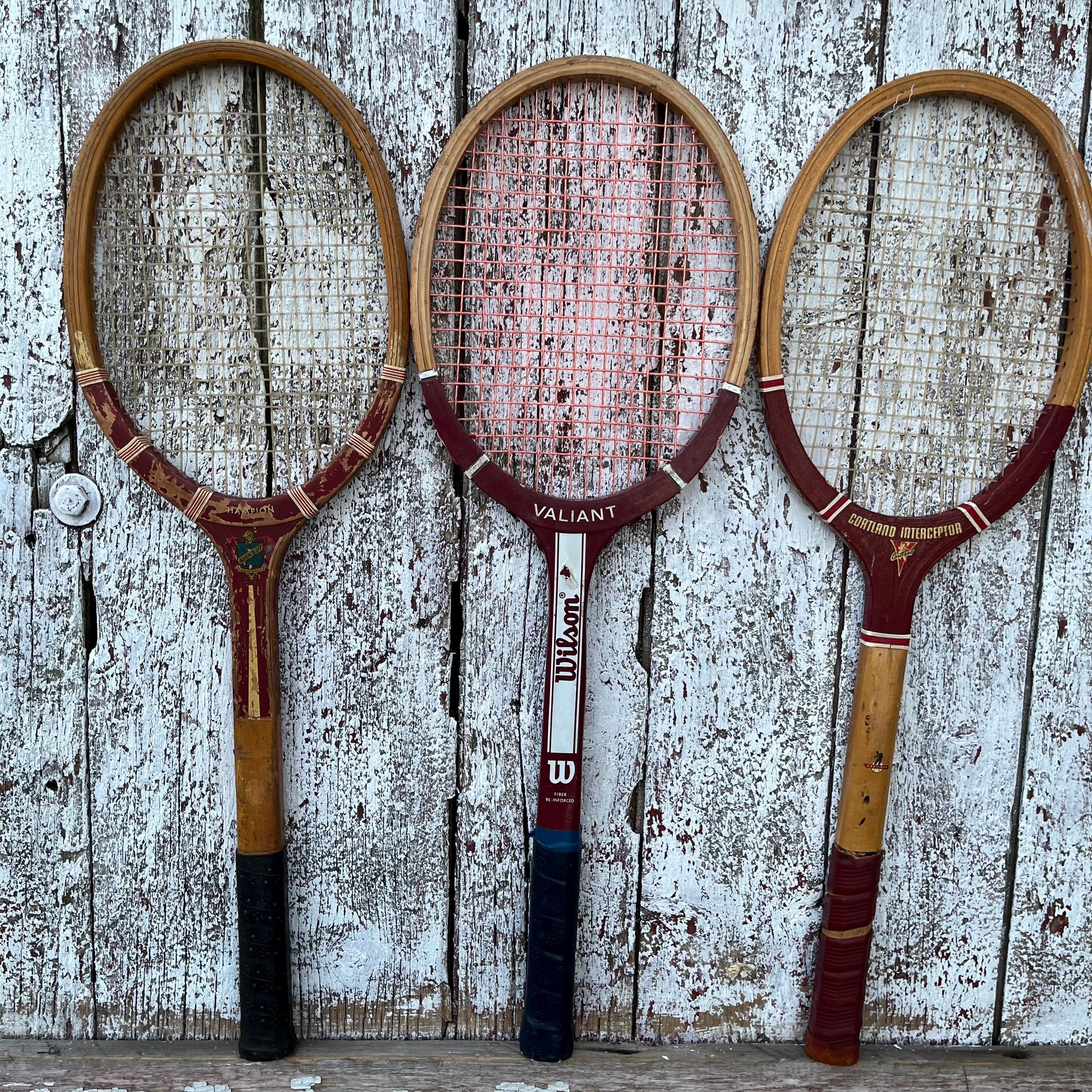 Sioux Wood Rackets Wood Tennis Racket Wright and Ditson Diamond Brand AG Spalding Wooden ...
