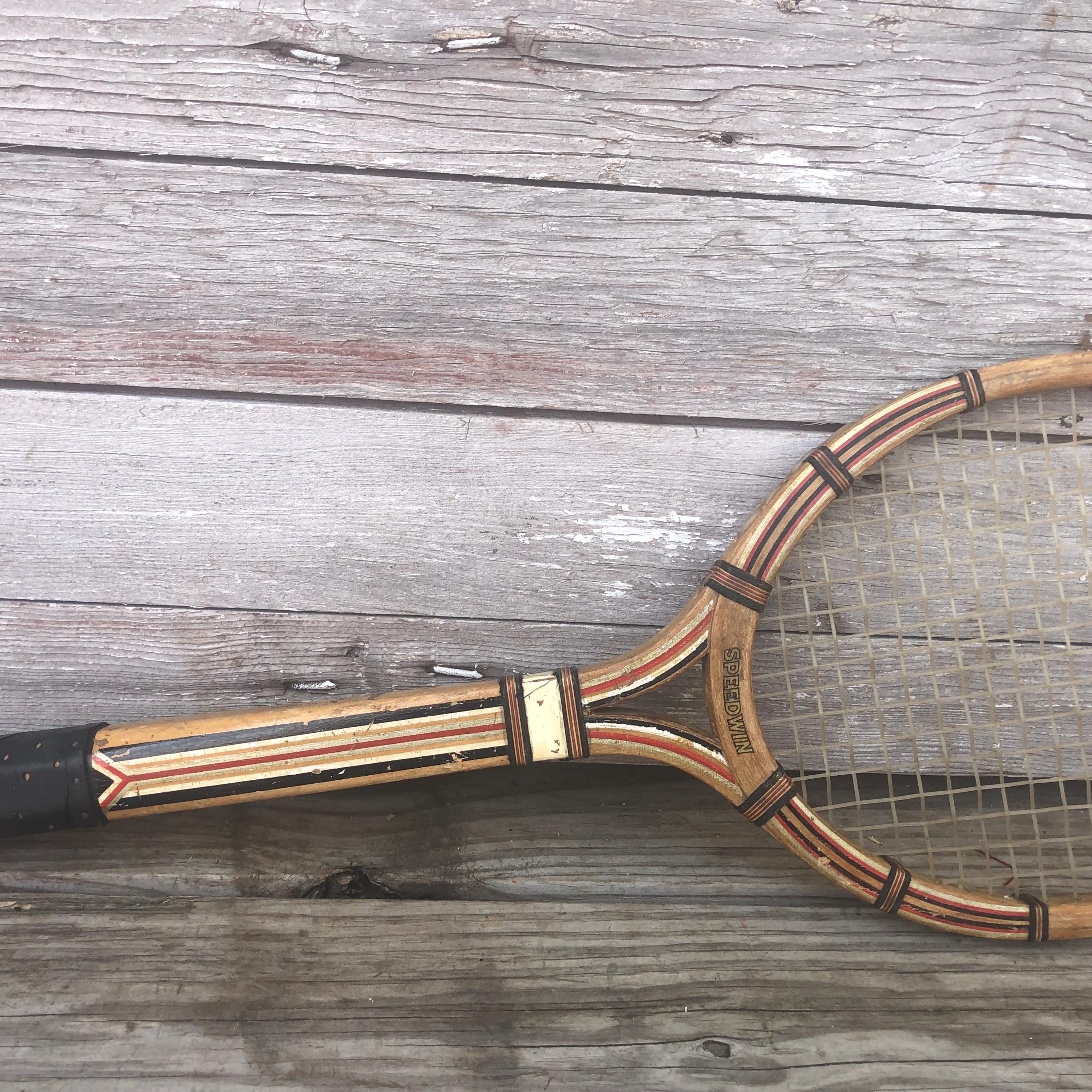 Wood Tennis Racket Wilson Slazenger Powerthrust Rossignol Spalding
