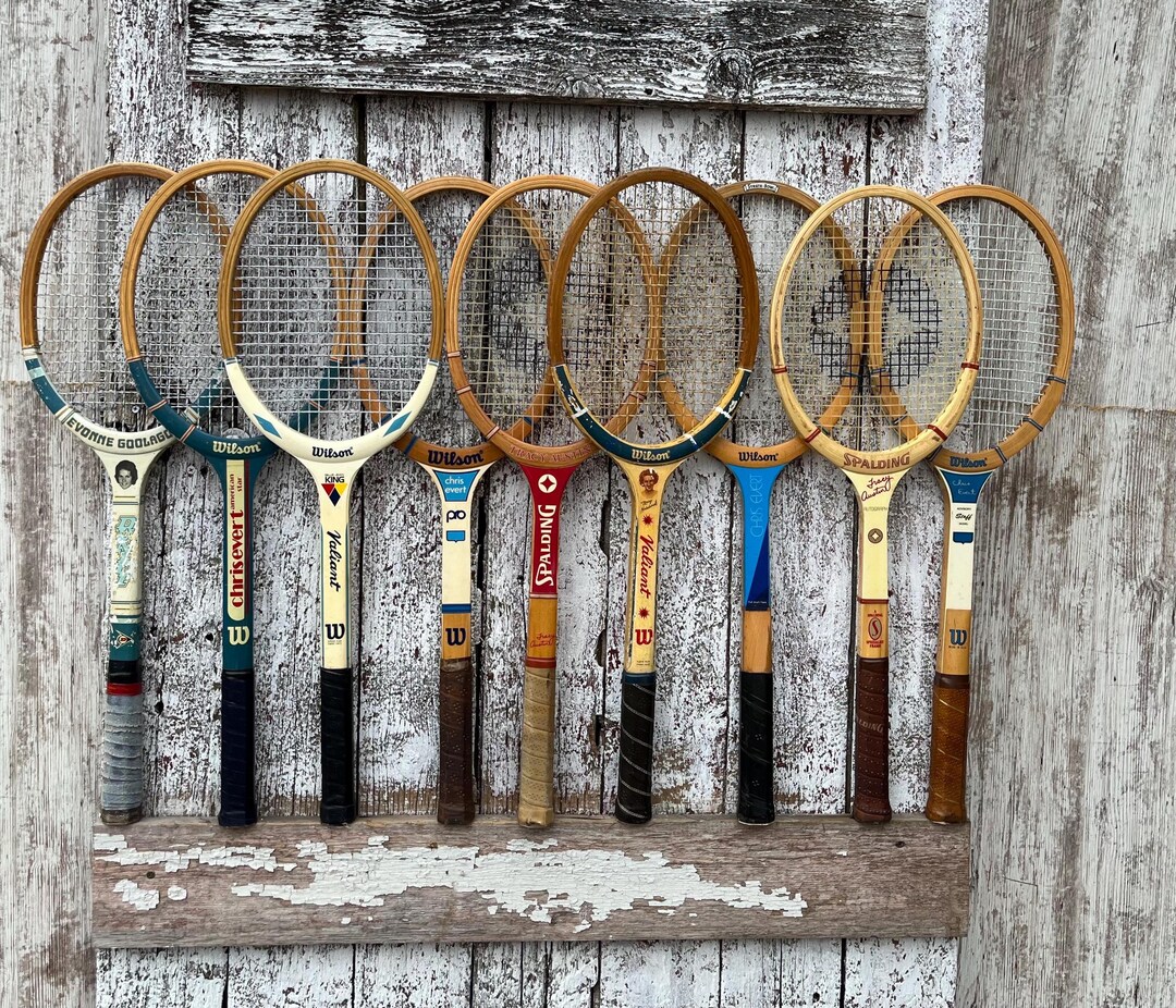 All Wood Racket Wood Tennis Racket Wilson Chris Evert Billie Jean King Spalding Tracy ...