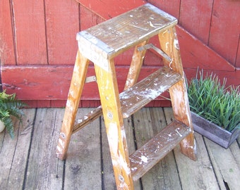 Rustic Step Ladder - Etsy