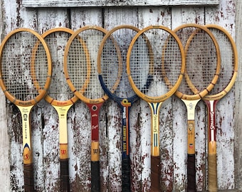 Wood Tennis Racquet Wilson Jack Kramer Regent Don Budge Tony Trabert Spalding Pancho Gonzales Wooden Tennis Racket Sports A